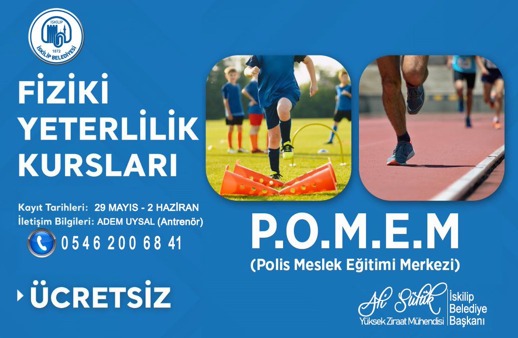 BELEDİYE ÜCRETSİZ POMEM PARKURLARI KURUYOR