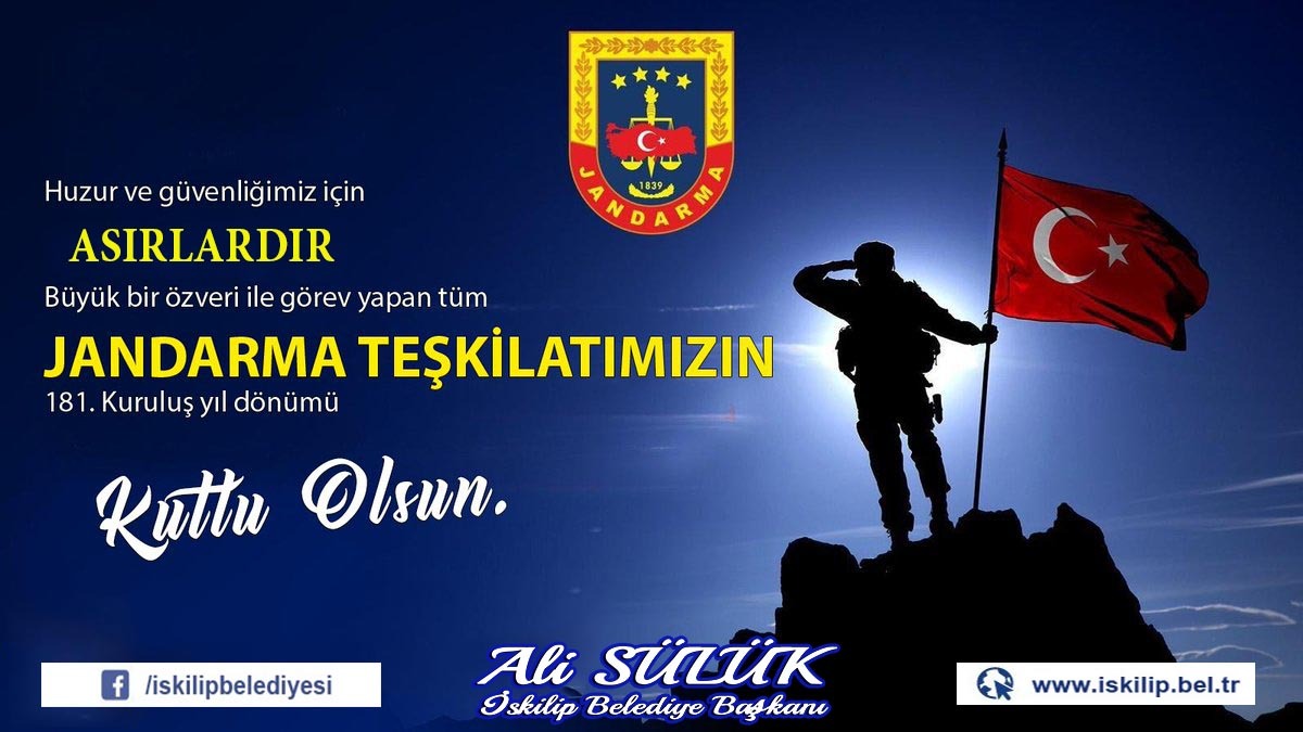 BAŞKAN SÜLÜK JANDARMA TEŞKİLATI’NIN KURULUŞ YIL DÖNÜMÜNÜ KUTLADI