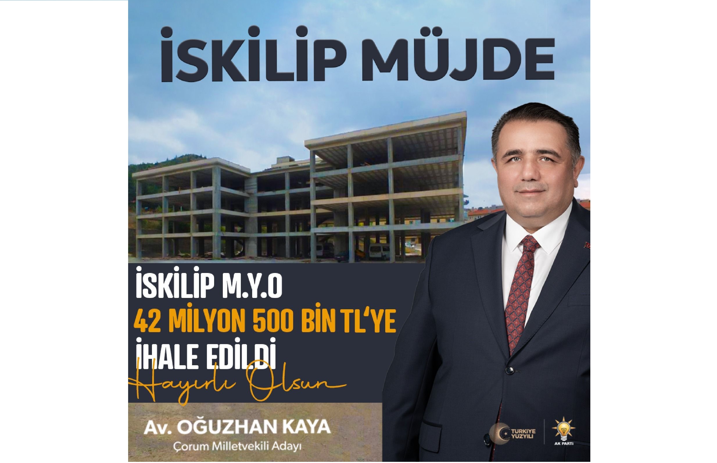 KAYA; “MESLEK YÜKSEKOKULUNUN İHALESİ YAPILDI”
