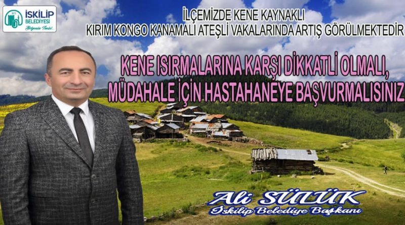 BAŞKAN SÜLÜK İSKİLİP HALKINI UYARDI 