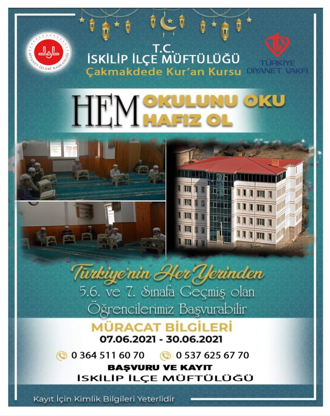  YAPIMI TAMAMLANMAK ÜZERE OLAN ÇAKMAK DEDE KUR'AN KURSU İÇİN ÖĞRENCİ KAYITLARI BAŞLADI