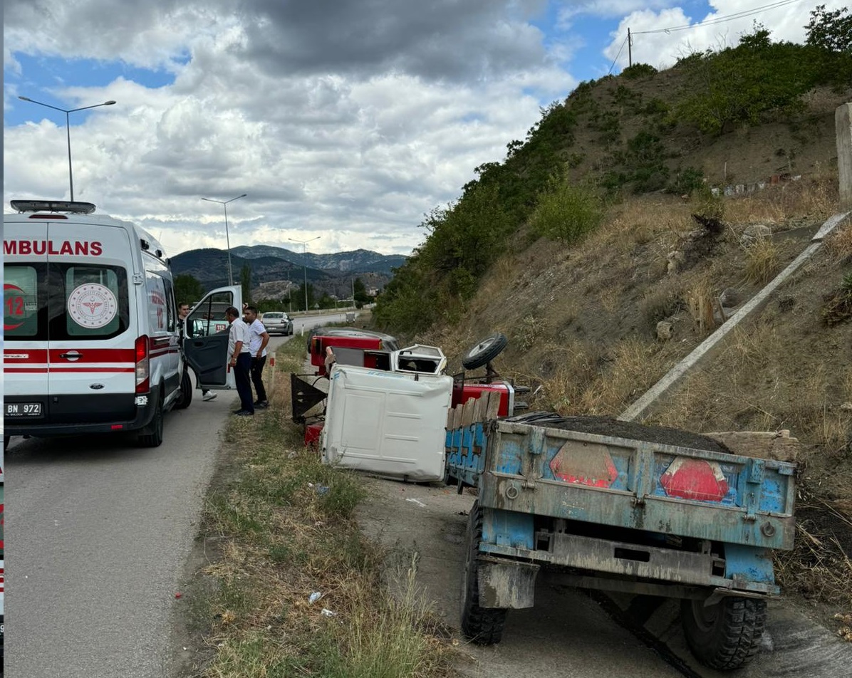 Traktör kazasında 1 kişi yaralandı