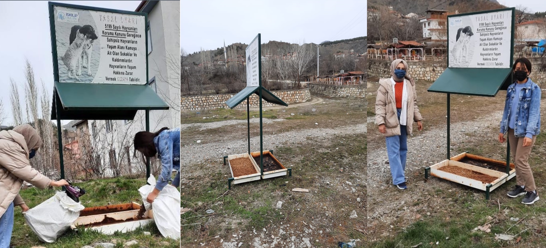 SOKAK HAYVANLARINA YİYECEK BIRAKTILAR