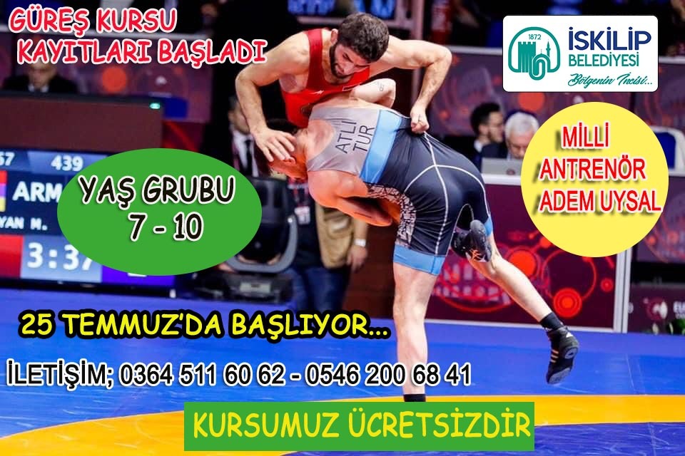 BELEDİYE İSKİLİPSPOR YAZ GÜREŞ KURSU DÜZENLİYOR