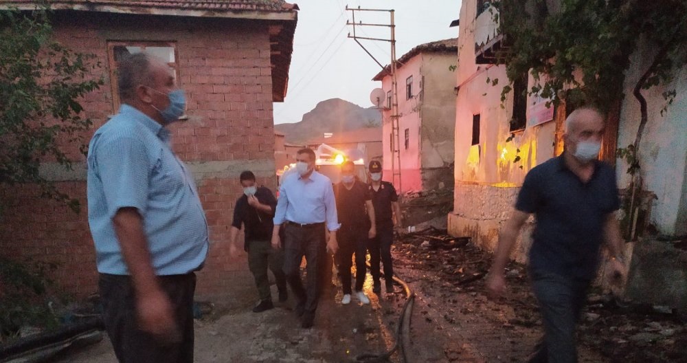 VALİ ÇİFTÇİ YANGIN YERİNDE