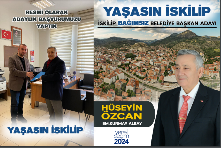 HÜSEYİN ÖZCAN BAĞIMSIZ BELEDİYE BAŞKAN ADAYI OLDU