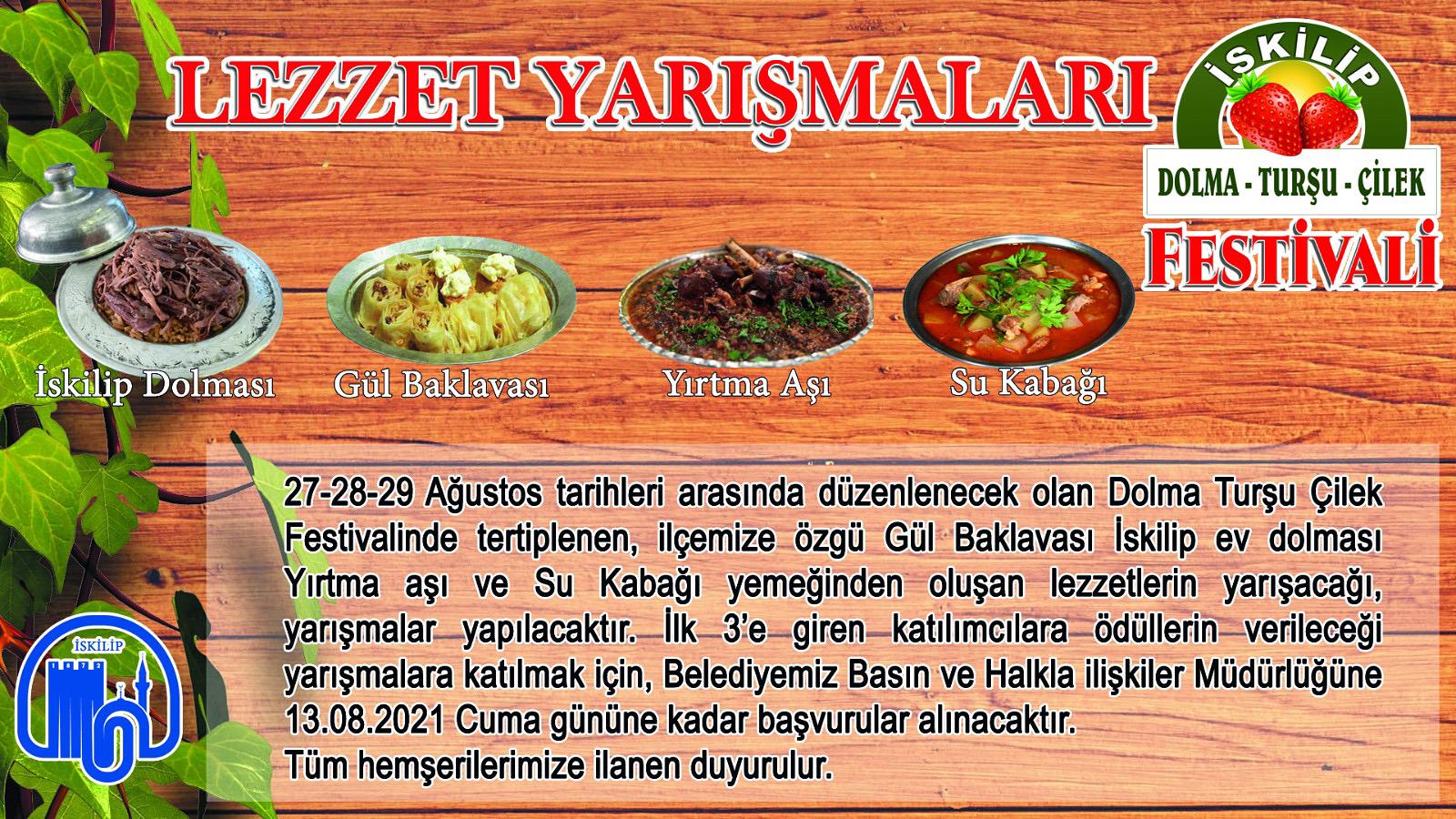 FESTİVALDE YÖRESEL LEZZETLER YARIŞACAK 