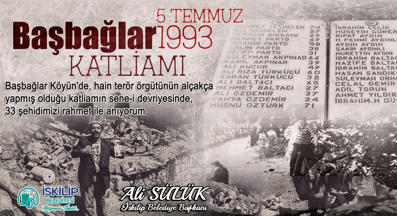 BAŞKAN SÜLÜK BAŞBAĞLAR ŞEHİTLERİNİ ANDI