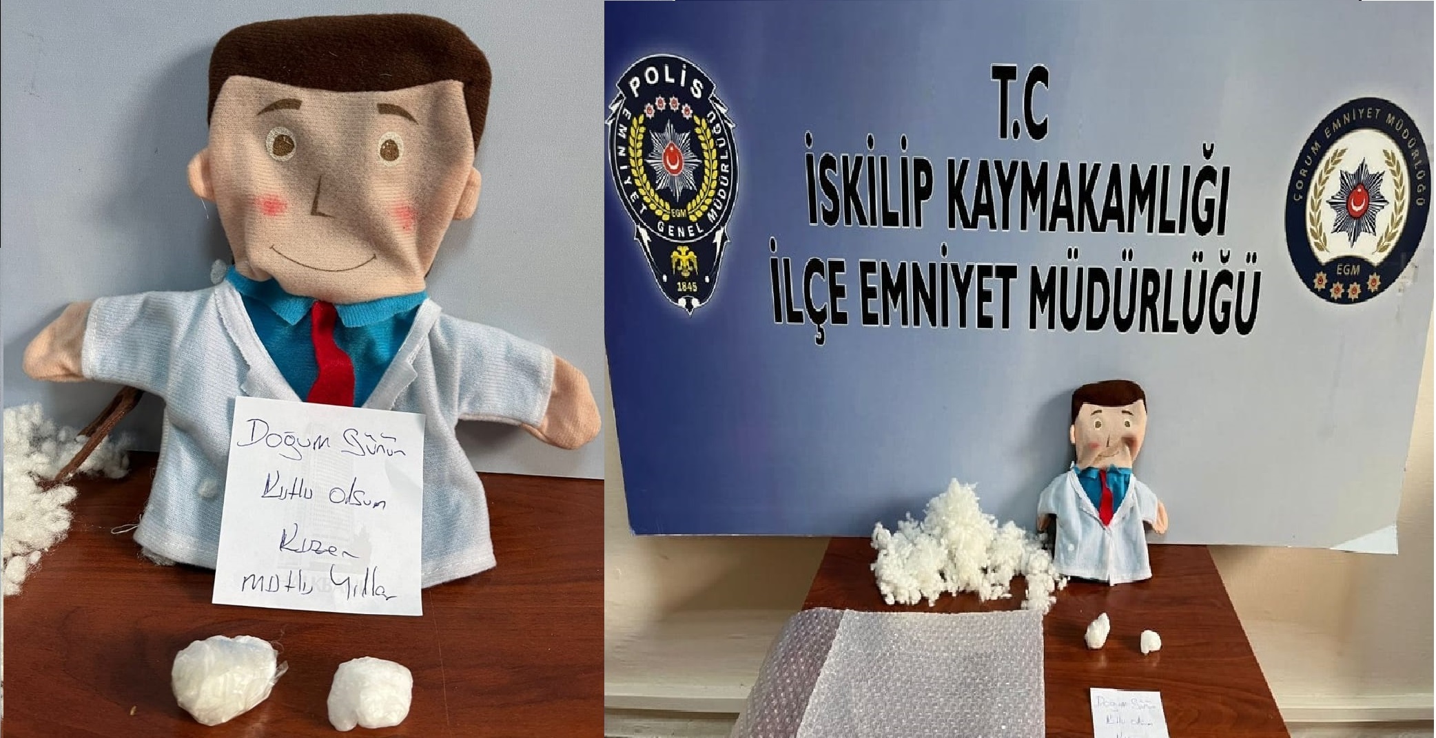 Oyuncak bebek içine sakladıkları uyuşturucu ile yakalandılar