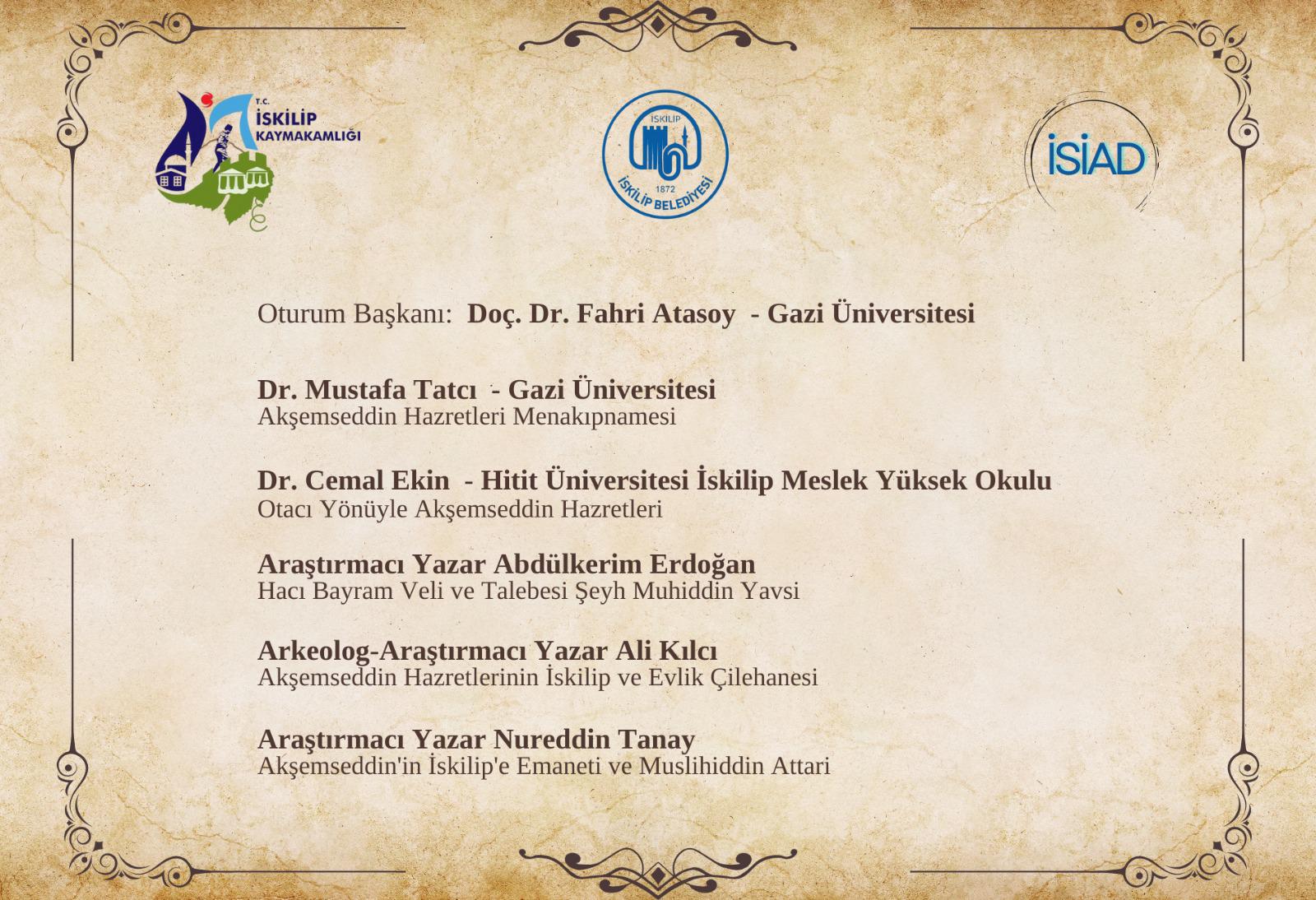 Akşemseddin Paneli 31 Mayıs’ta