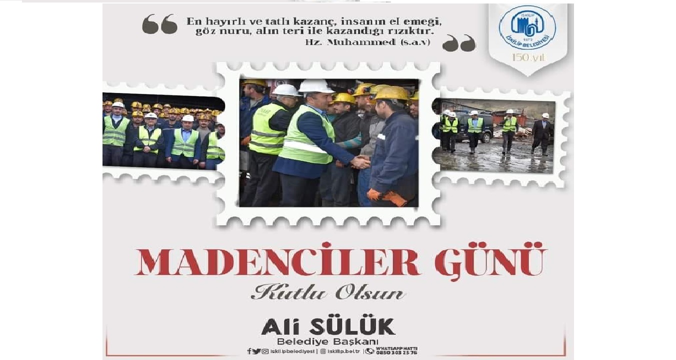 BELEDİYE BAŞKANI ALİ SÜLÜK’ÜN MADENCİLER GÜNÜ MESAJI